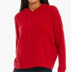 Antonio Melani Candy Apple Cashmere Pierce Hooded Sweater NWT Size M